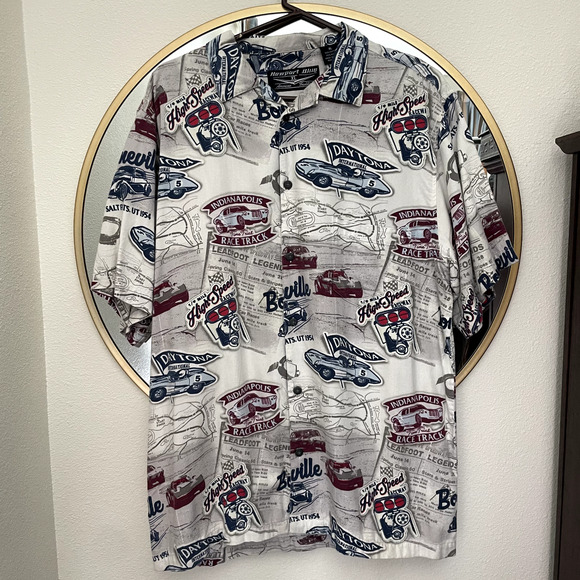 Newport Blue Polo Shirt Mens X-Large GM Daytona Int. Indianapolis Short Sleeve - Picture 1 of 6